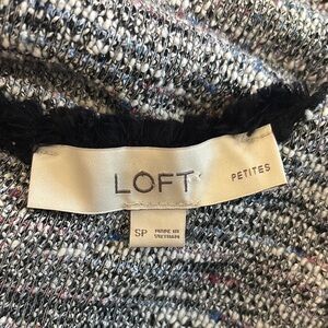 LOFT Charcoal and Black Textured Sleeveless Dress